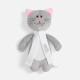 Мягкая игрушка Beastie Toys, котик с белым шарфом