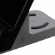 Зарядная станция с часами E-Store для смартфона, часов и наушников, черная