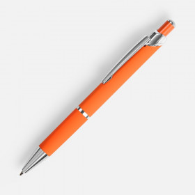 Ручка шариковая Chromos Soft Touch, оранжевая