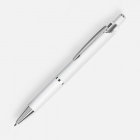 Ручка шариковая Chromos Soft Touch, белая