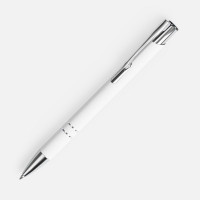 Ручка шариковая Keskus Soft Touch, белая